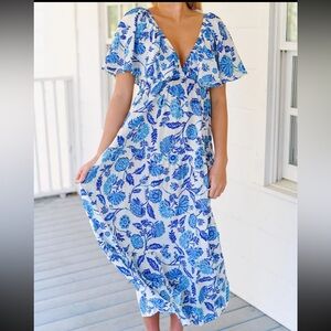 Riley Floral V Neck Dress